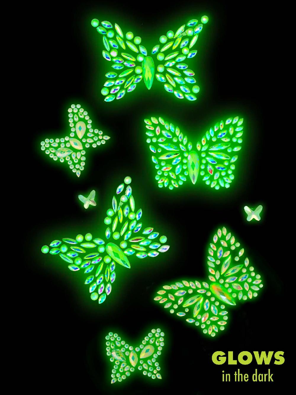 Leg Avenue Aurelia Glow In The Dark Body Jewels Sticker Clear
