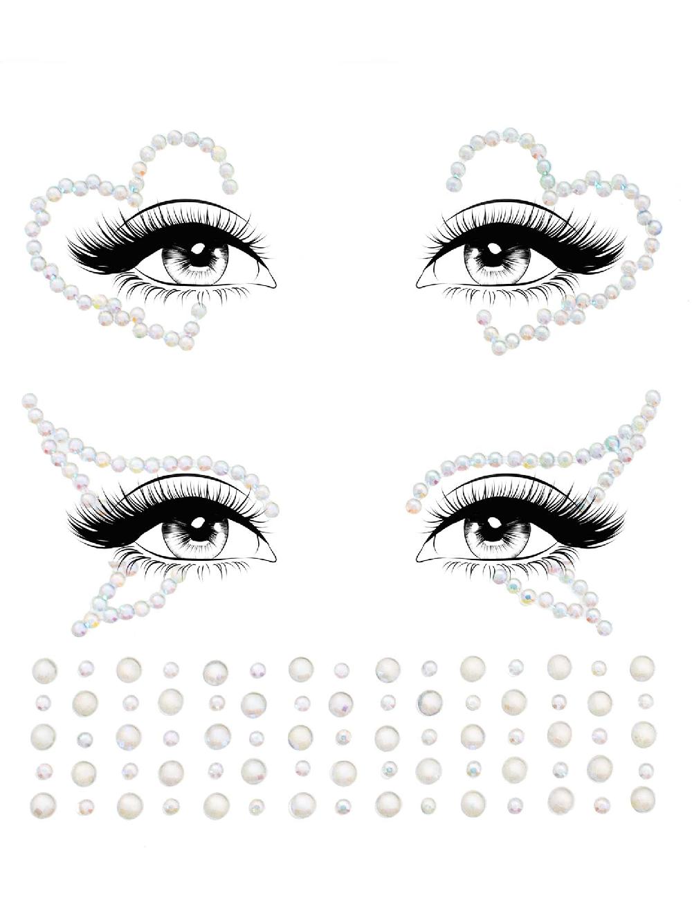 leg avenue Ayla Glow in the Dark Face Jewels Sticker Clear