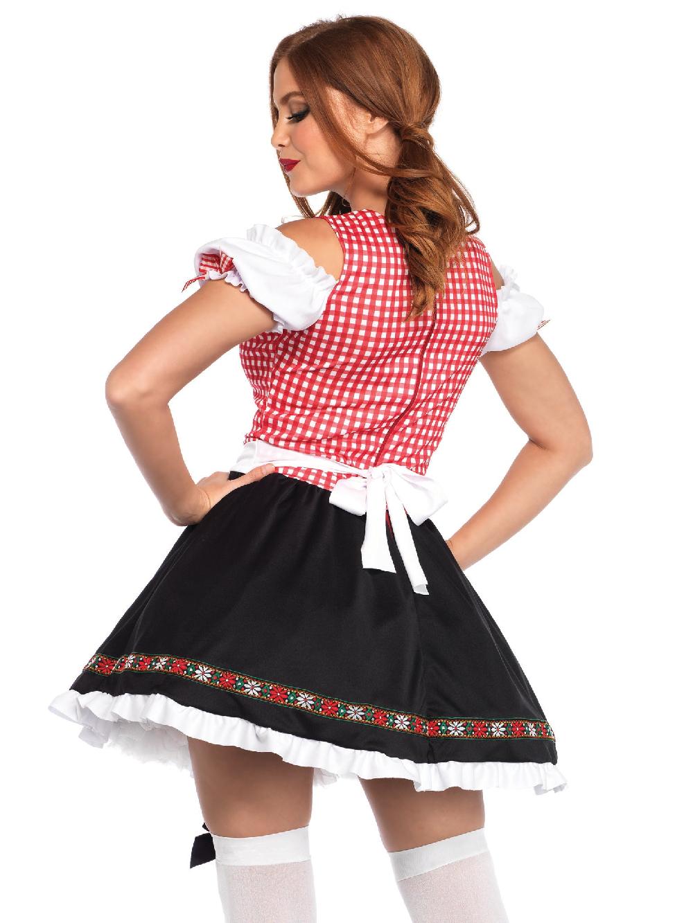 Leg Avenue Beer Garden Babe Dirndl Costume Red/Black