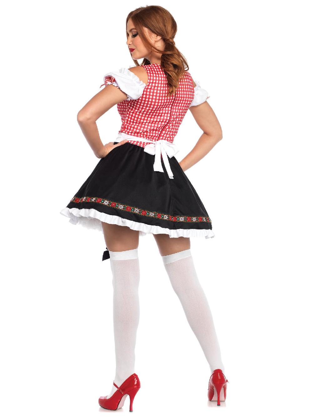 Leg Avenue Beer Garden Babe Dirndl Costume Red/Black