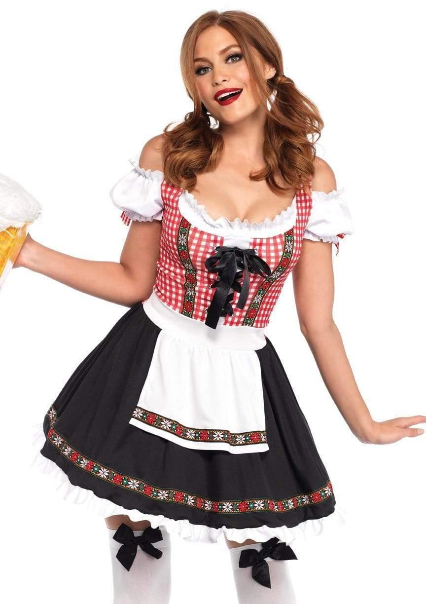 leg avenue Beer Garden Babe Dirndl Costume Red/Black