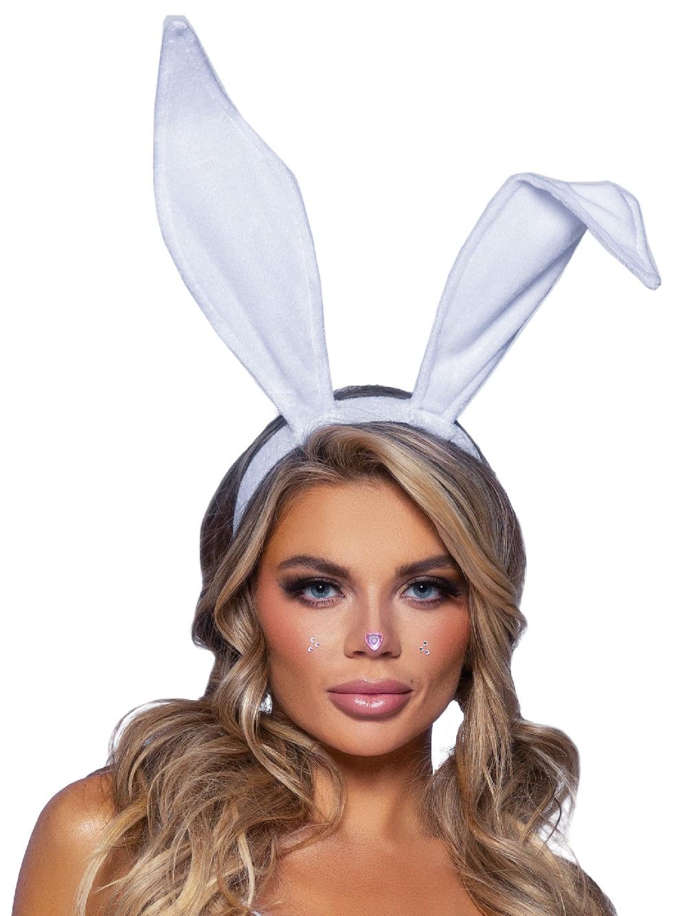 leg avenue Bendable Velvet Bunny Rabbit Ear Headband Black