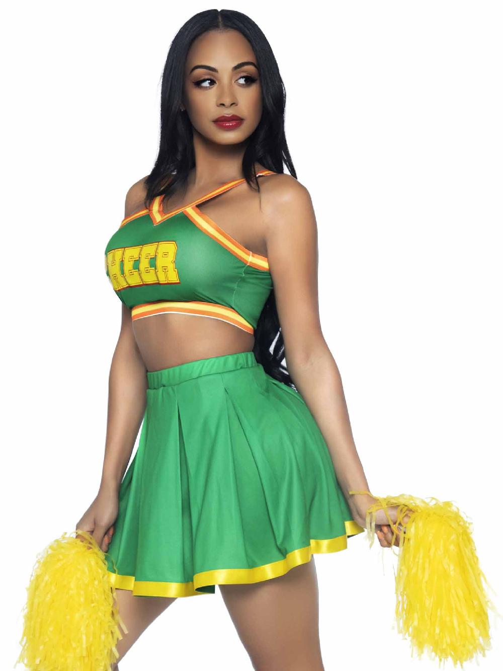 Leg Avenue Bring It Baddie Cheerleader Costume Green