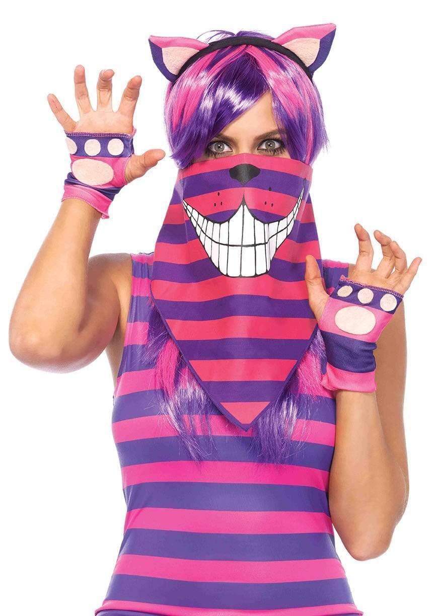 leg avenue Cheshire Cat Costume Bandana Mask Pink/Purple