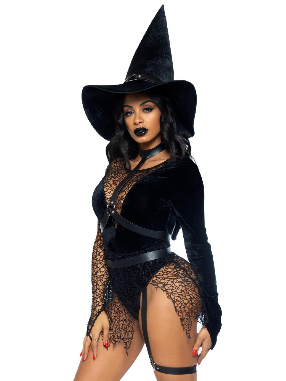 Leg Avenue Crafty Witch Sexy Costume With Hat Black