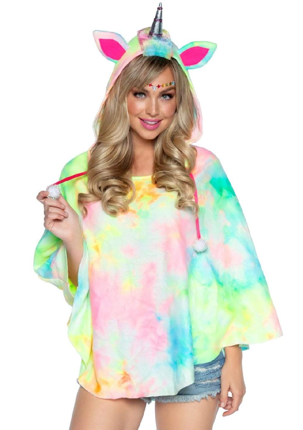 leg avenue Cuddly Unicorn Costume With Hood Rainbow