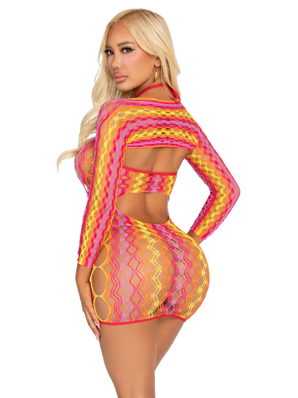 Leg Avenue Eyes On Me Dress And Shrug Set Multicolor
