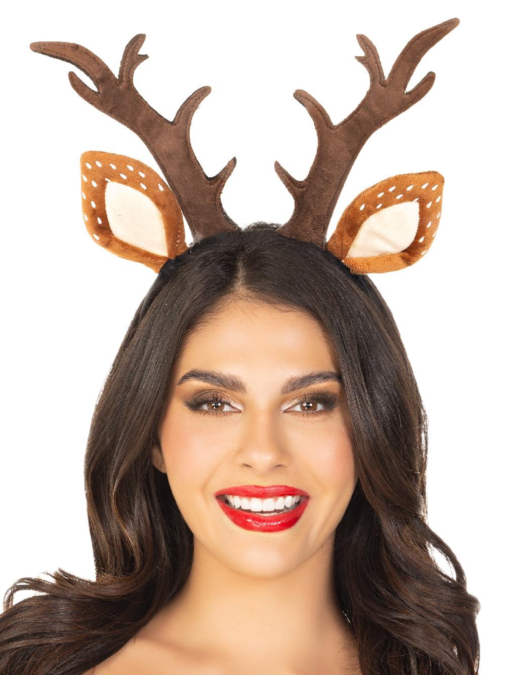 leg avenue Fawn Ear Antler Animal Costume Headband Brown