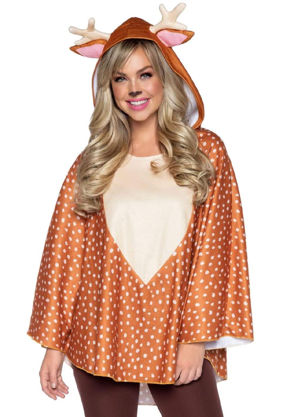 leg avenue Fawn Poncho Animal Costume With Hood Brown