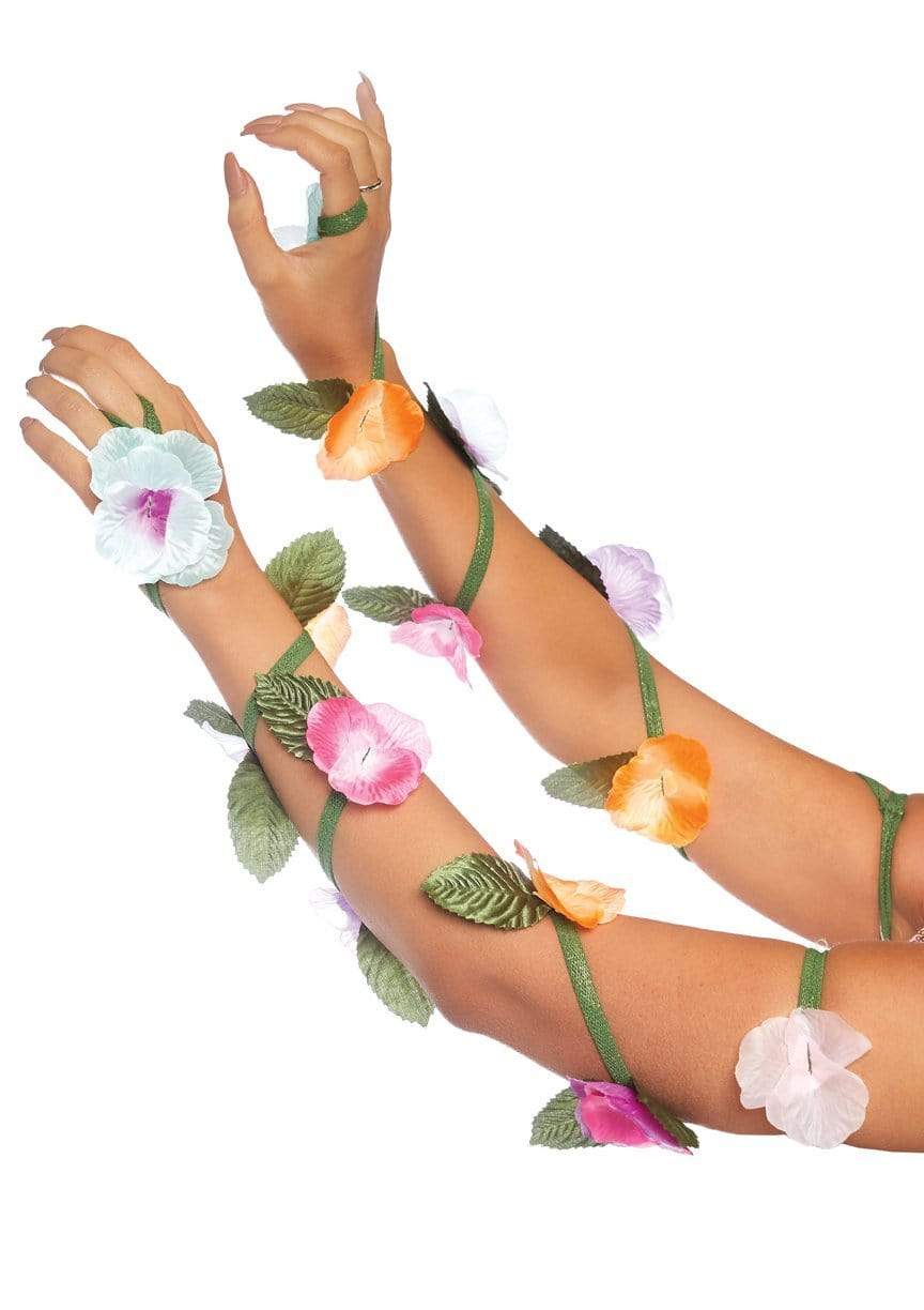 Leg Avenue Flower Arm Wraps Costume Accessory Multicolor