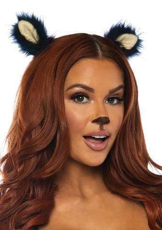 leg avenue Furry Animal Costume Ear Hair Clips Black