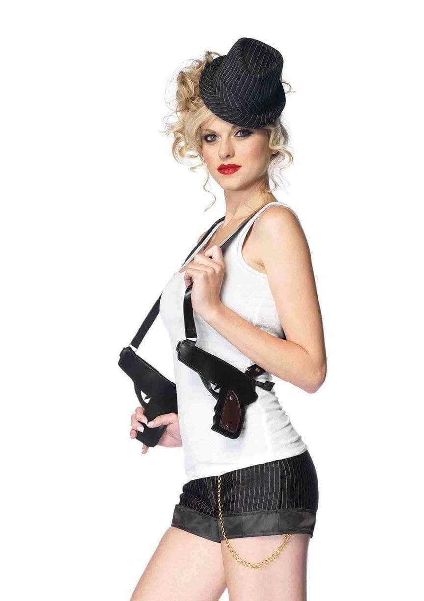 leg avenue Gangster Double Gun Zippered Unisex Holster Black