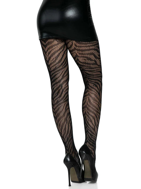 Leg Avenue Get Wild Animal Print Fishnet Tights Hosiery Bundle