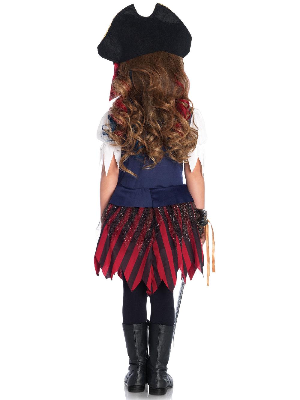 Leg Avenue Girl's Caribbean Pirate Costume Red/Blue