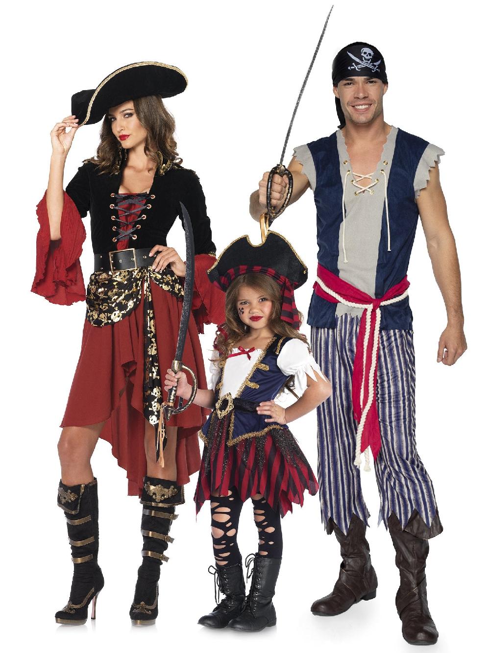 Leg Avenue Girl's Caribbean Pirate Costume Red/Blue