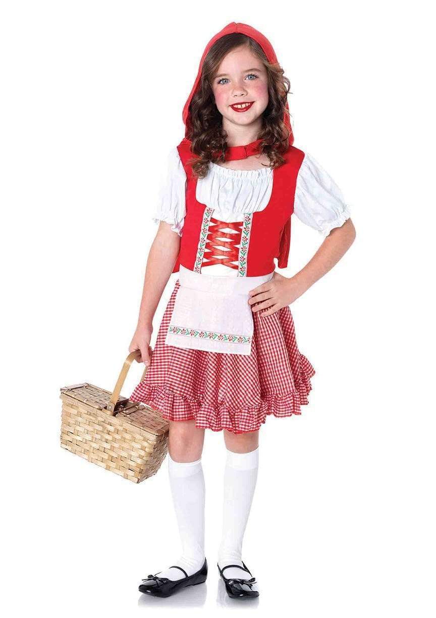Leg Avenue Girl's Lil' Miss Red Riding Hood Costume Red/White