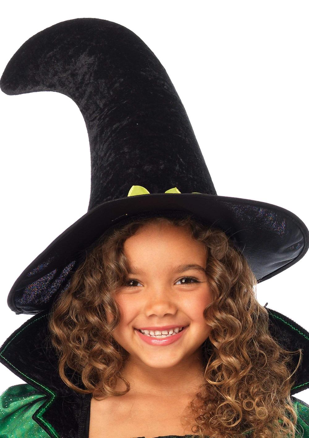 Leg Avenue Girl's Storybook Witch Costume Black/Neon Green