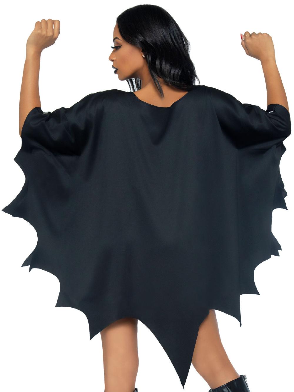 Leg Avenue Gothic Glitter Spider Web Costume Poncho Black