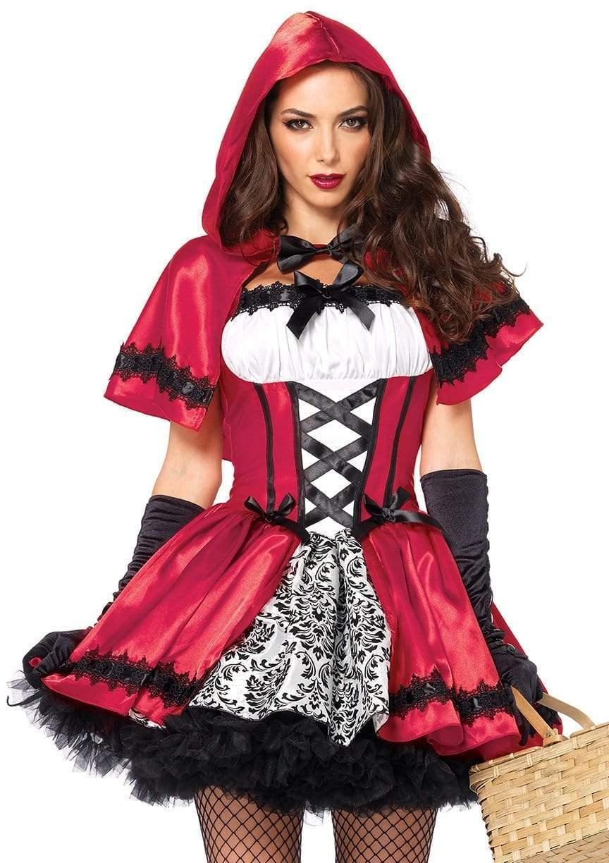 leg avenue Gothic Red Riding Hood Costume Red/White