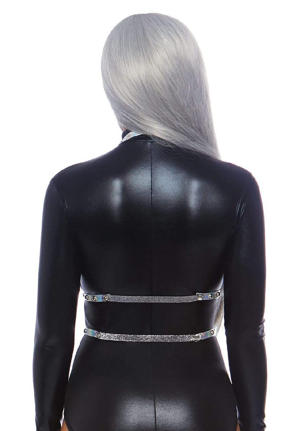Leg Avenue Iridescent Studded Body Harness Holographic