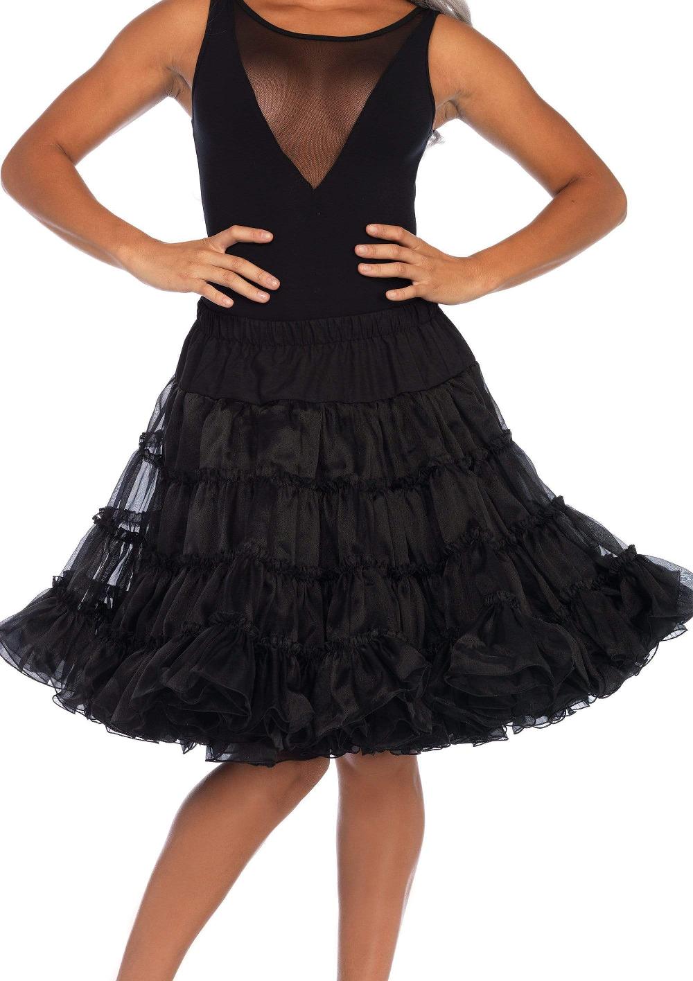 Leg Avenue Knee Length Deluxe Crinoline Petticoat Costume Skirt Black