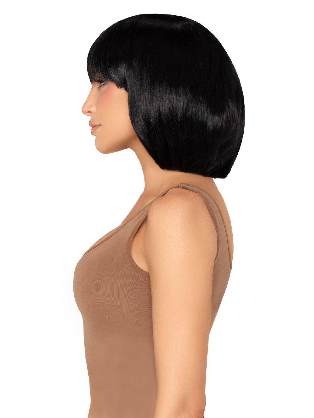 Leg Avenue 14" Short Natural Bob Wig Black