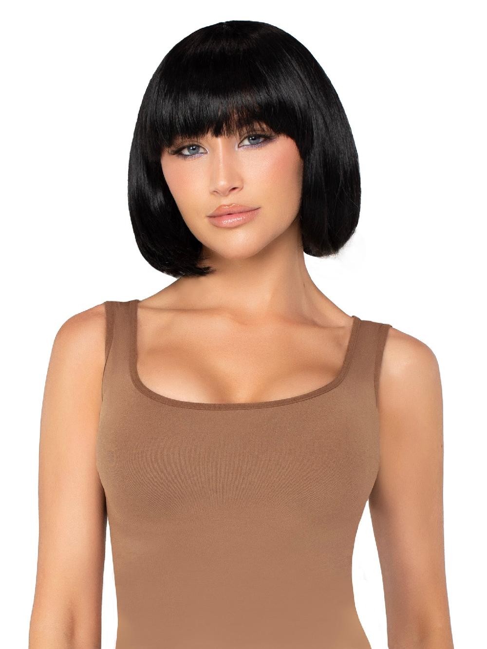 Leg Avenue 14" Short Natural Bob Wig Black