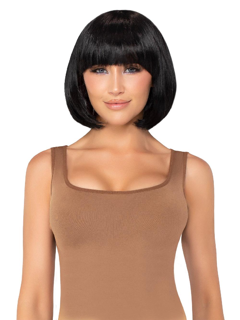 leg avenue 14" Short Natural Bob Wig Black