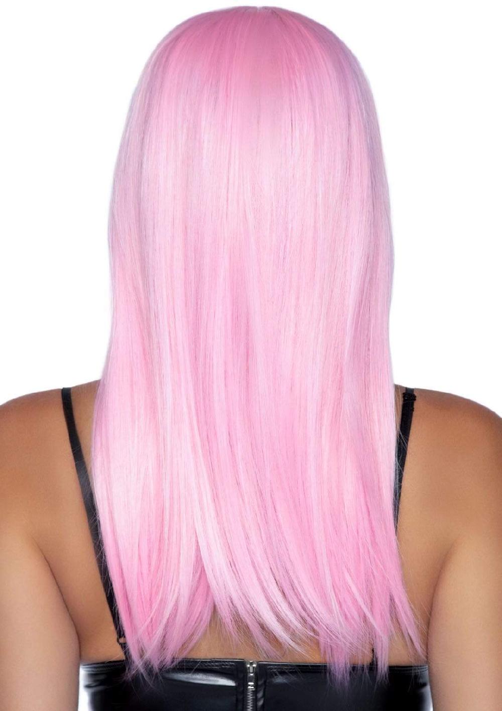 Leg Avenue 24" Straight Wig With Bangs Pink