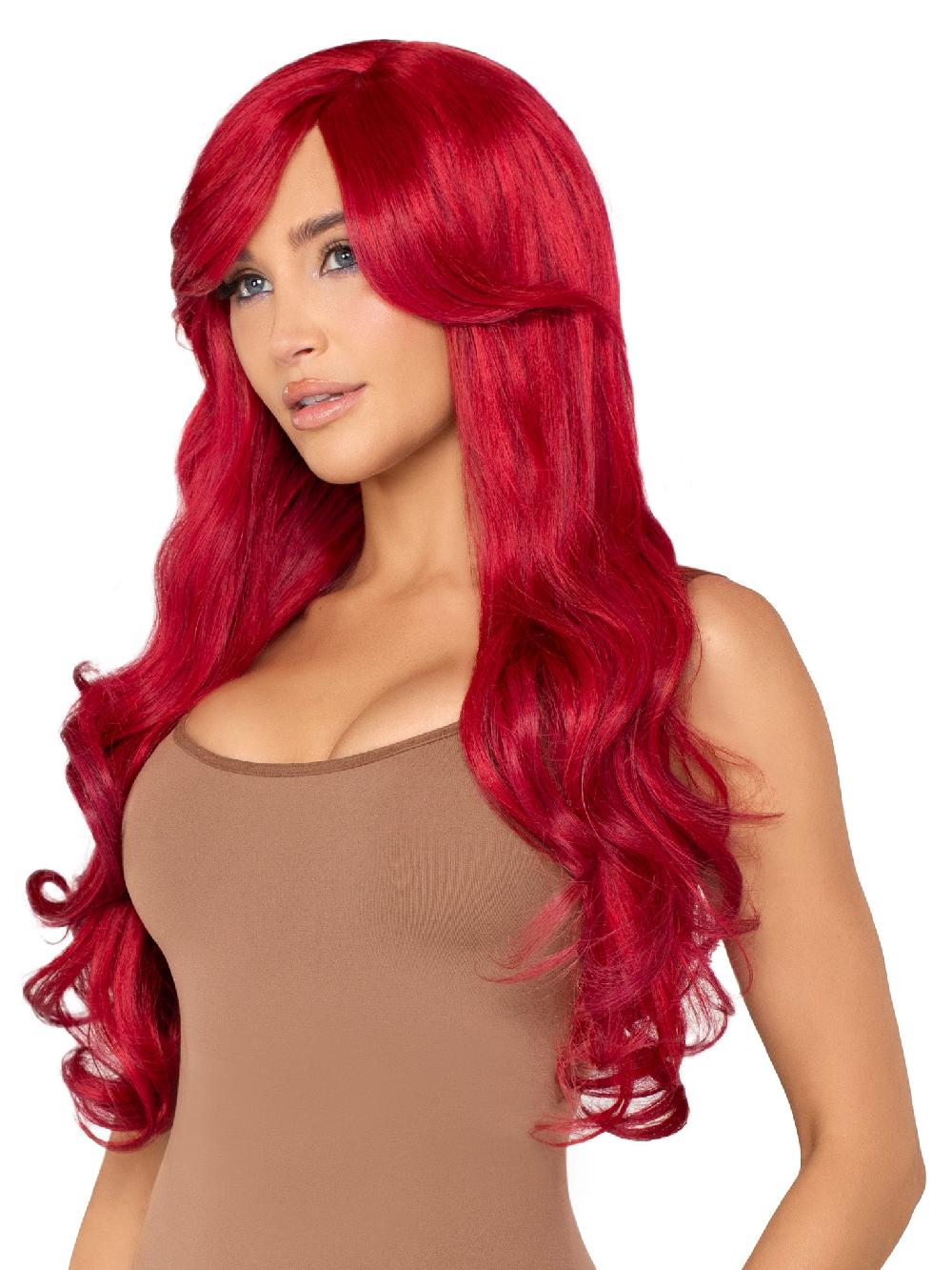 Leg Avenue 27" Long Wavy Wig Red