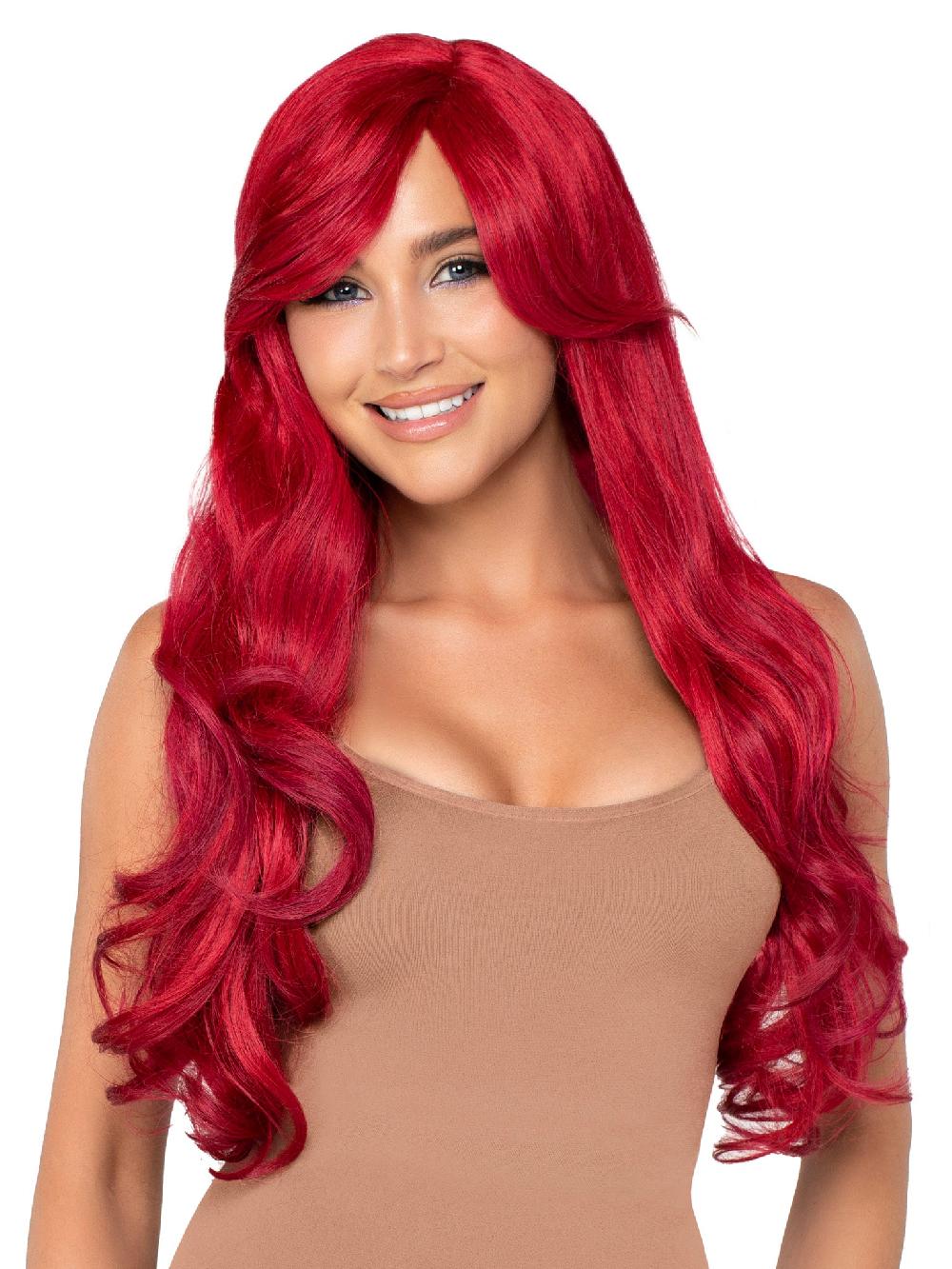 Leg Avenue 27" Long Wavy Wig Red
