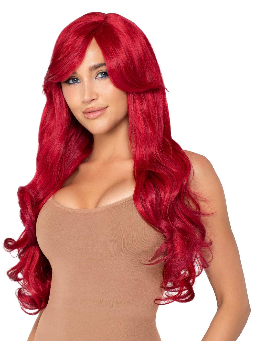 leg avenue 27" Long Wavy Wig Red