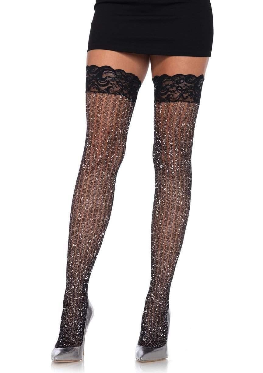 leg avenue Ash Cable Net Thigh Highs Black