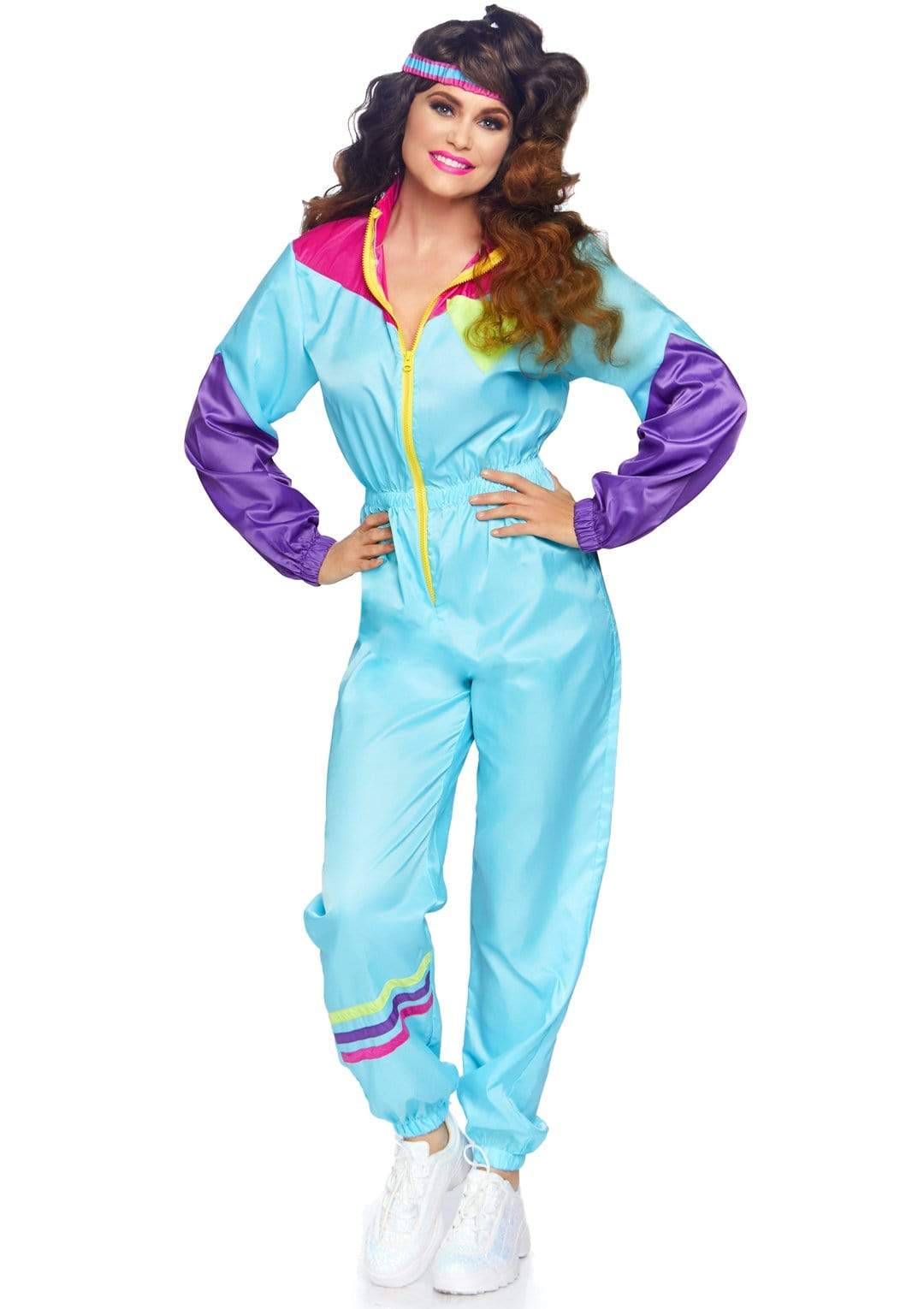 Leg Avenue Awesome 80s Track Suit Costume Blue