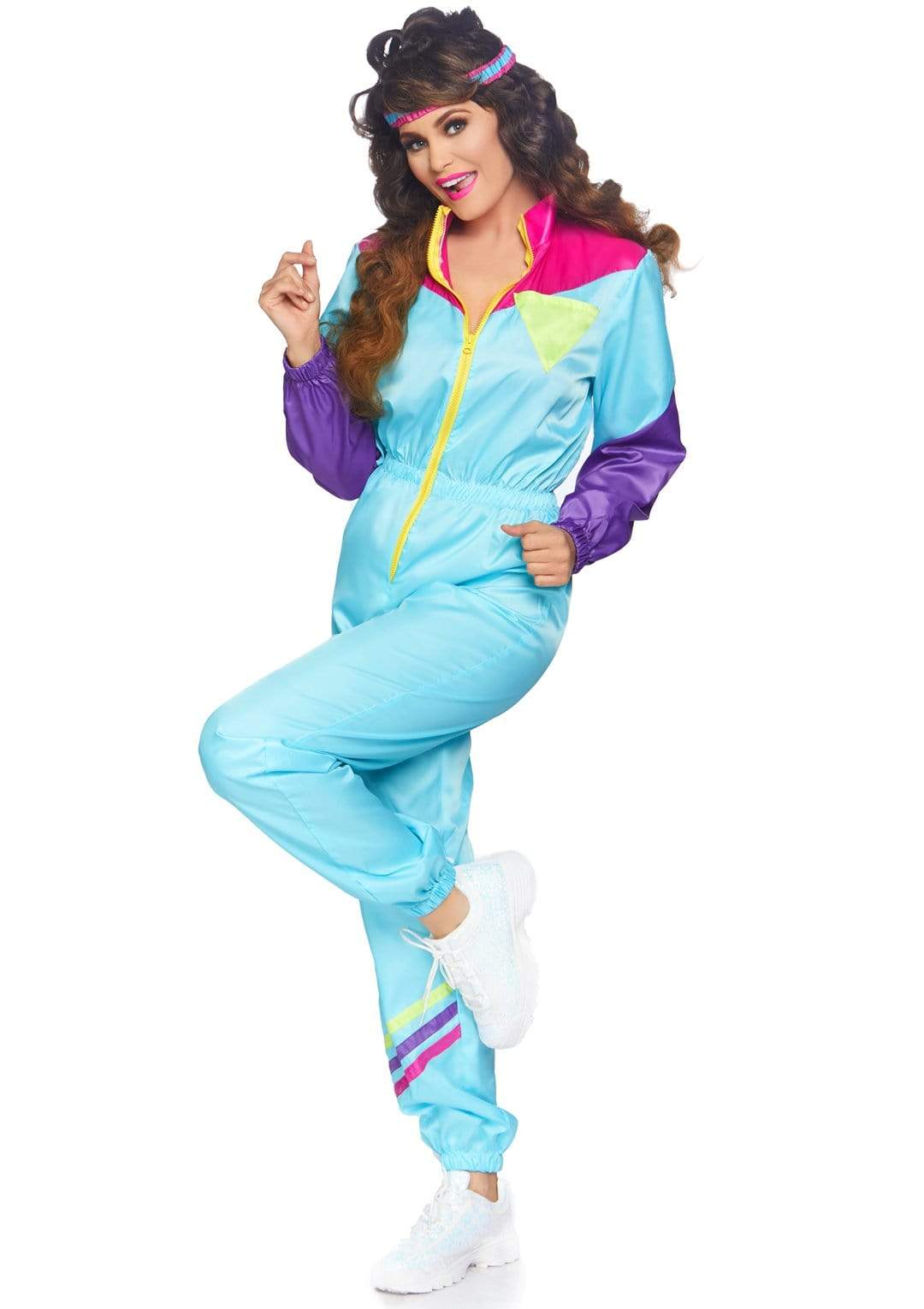 Leg Avenue Awesome 80s Track Suit Costume Blue