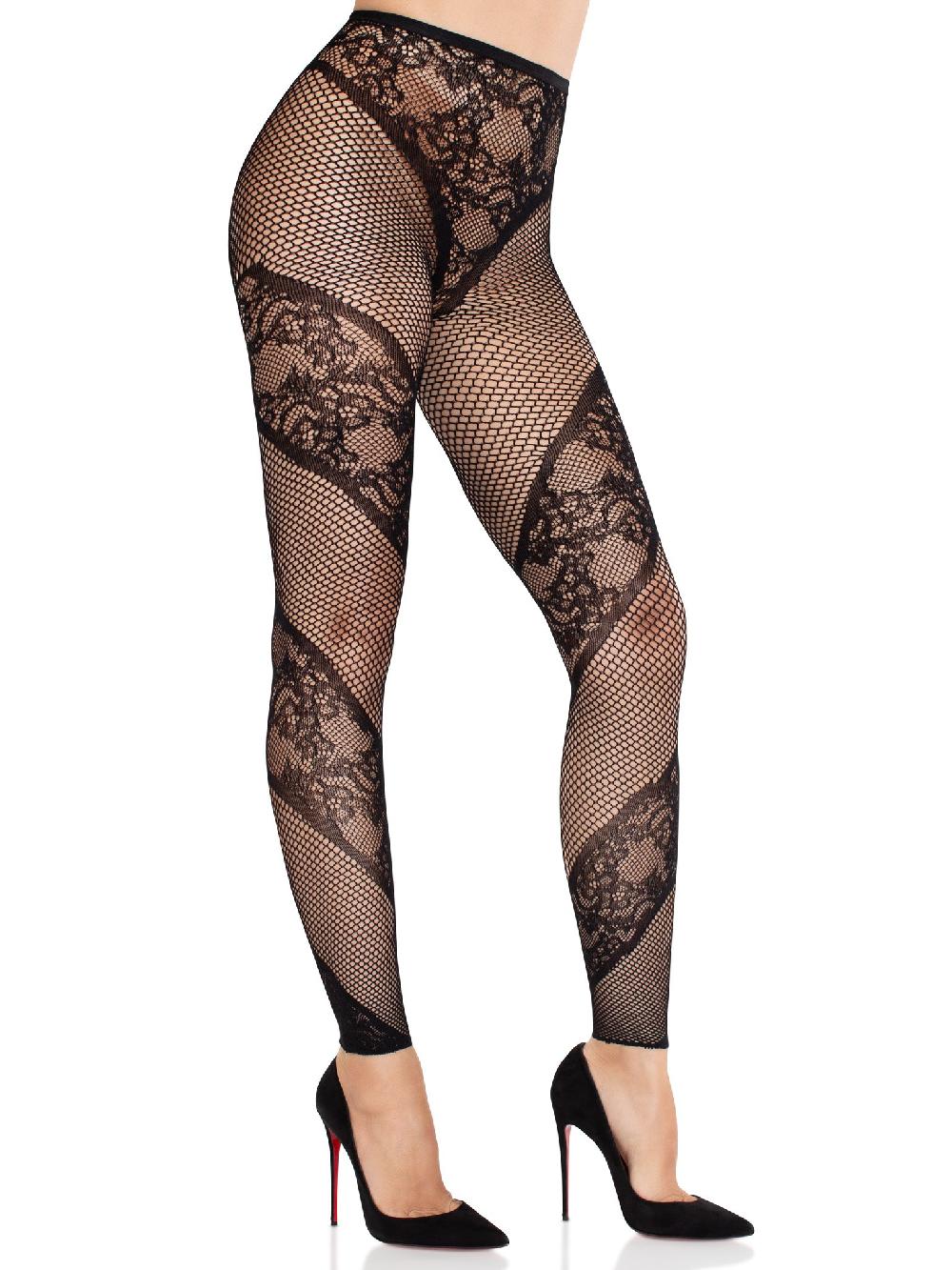 Leg Avenue Azura Footless Tights Black