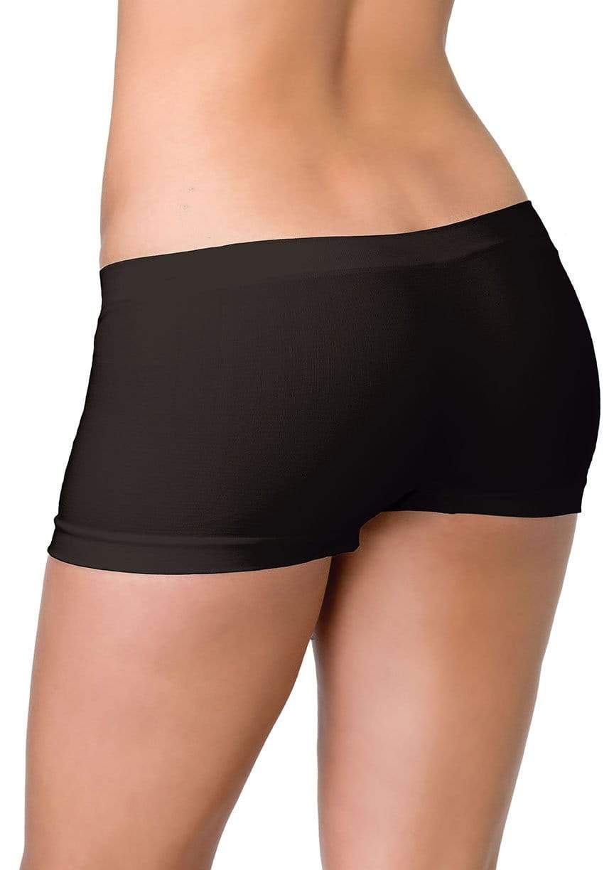 leg avenue Basic Seamless Cheeky Boyshorts Black