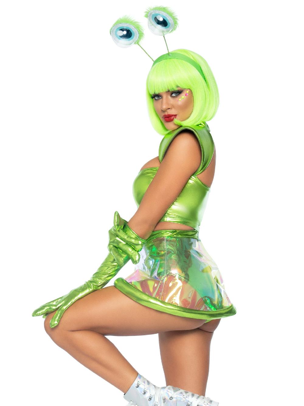 Leg Avenue Beam Me Up Babe Alien Costume Green