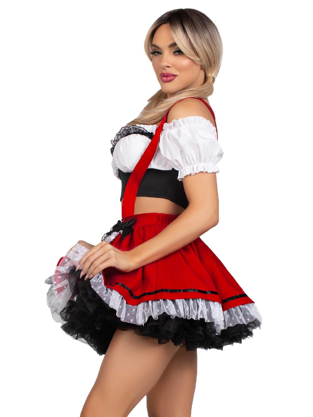 Leg Avenue Beerfest Babe Costume Red/Black