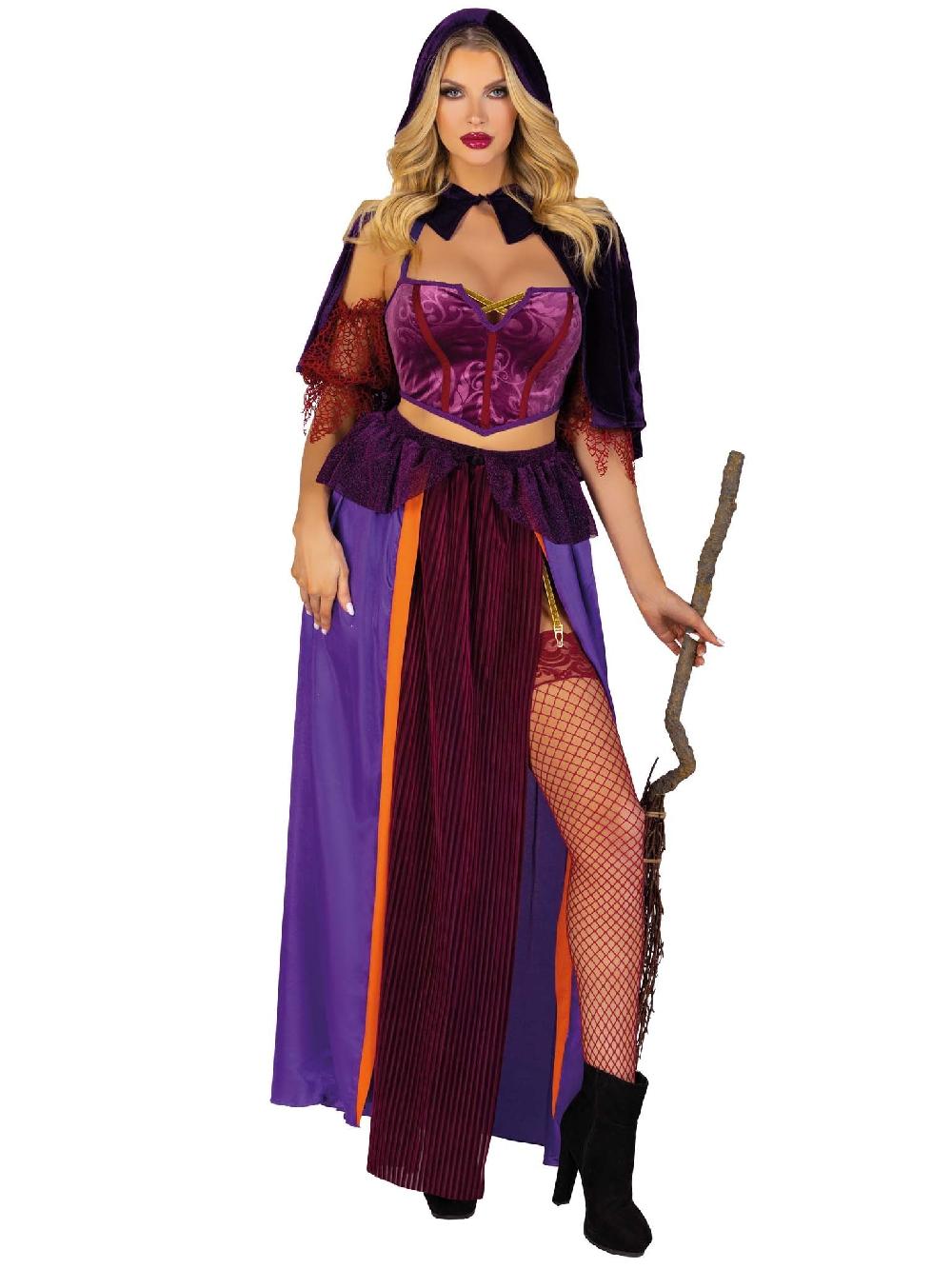 Leg Avenue Black Magic Babe Costume Purple