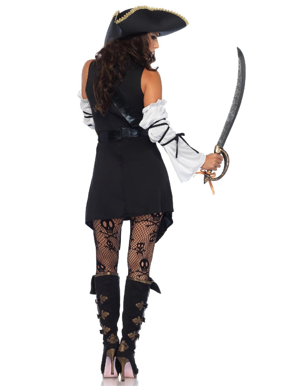 Leg Avenue Black Sea Buccaneer Costume Black/Gold