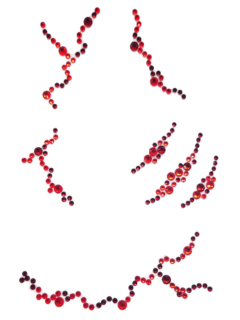 Leg Avenue Bloody Face Jewels Sticker Red