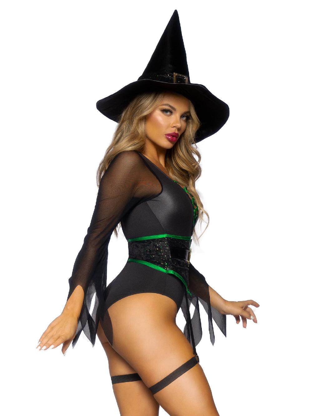 Leg Avenue Broomstick Babe Witch Costume Black