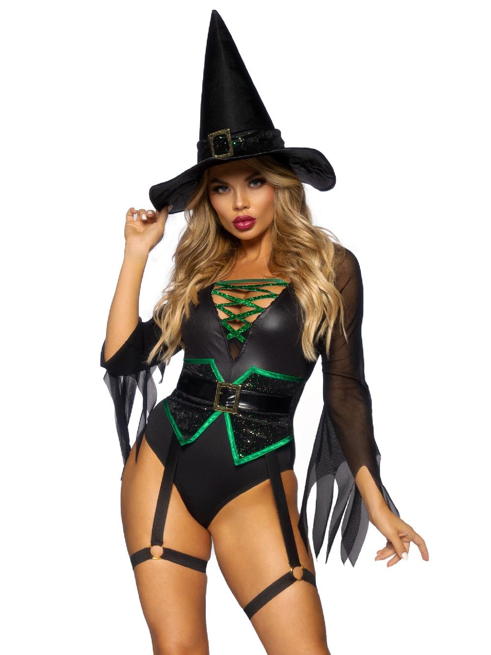 Leg Avenue Broomstick Babe Witch Costume Black