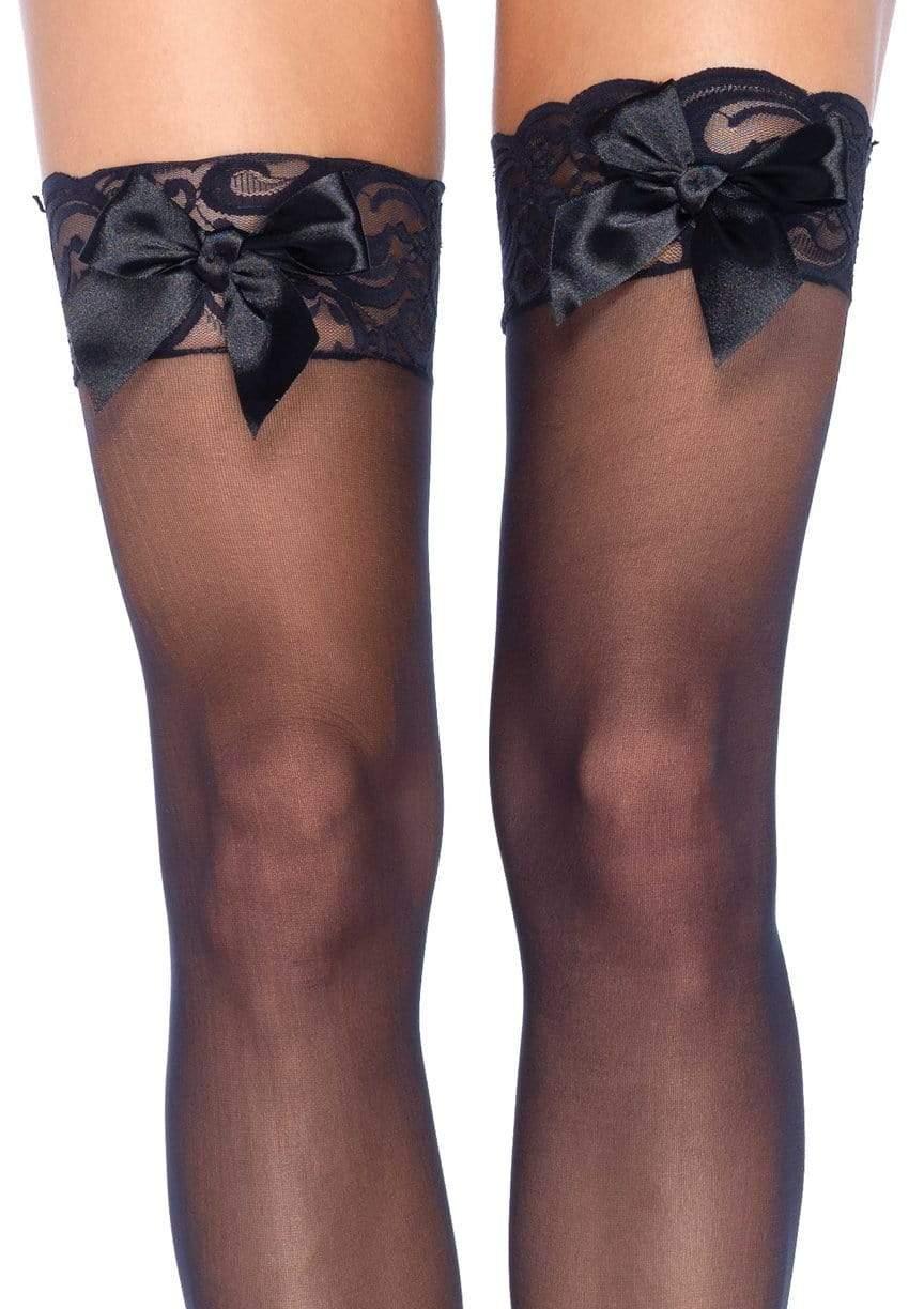 Leg Avenue Bunny Sheer Thigh Highs Black