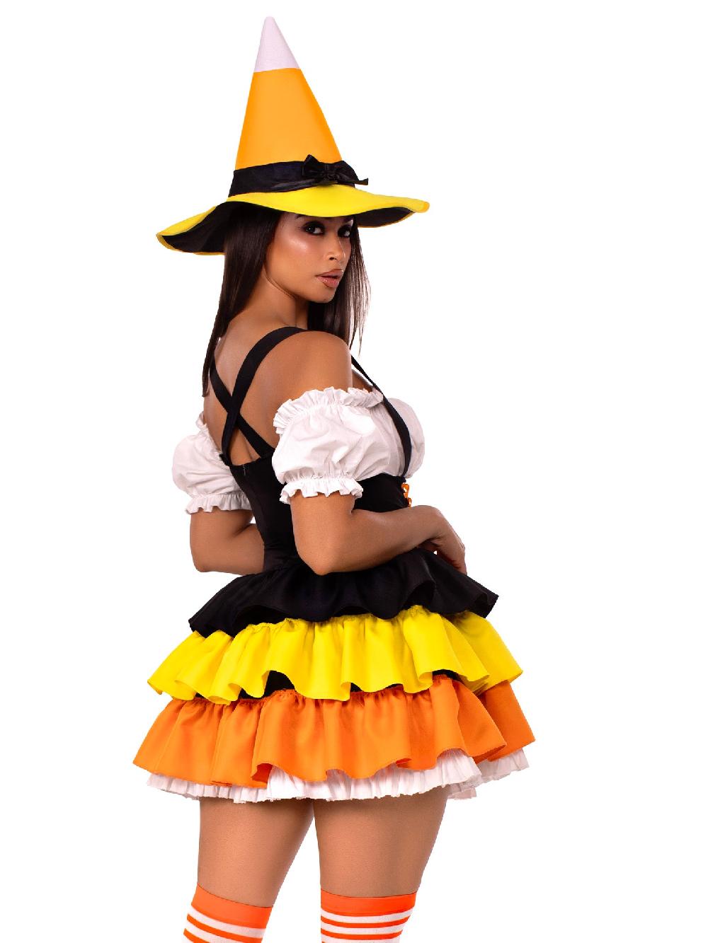 Leg Avenue Candy Corn Witch Costume Multicolor