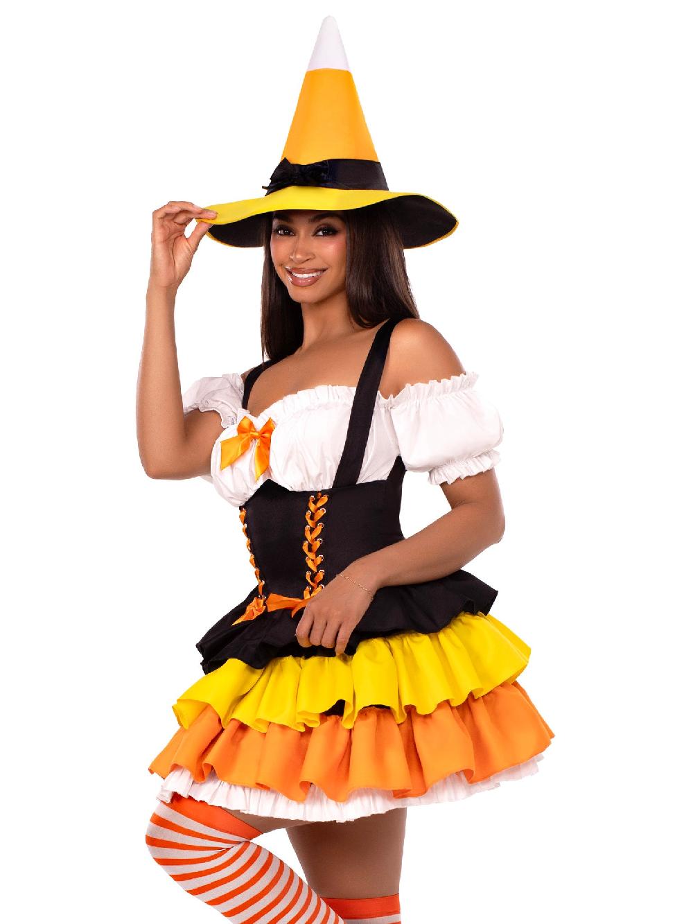 Leg Avenue Candy Corn Witch Costume Multicolor