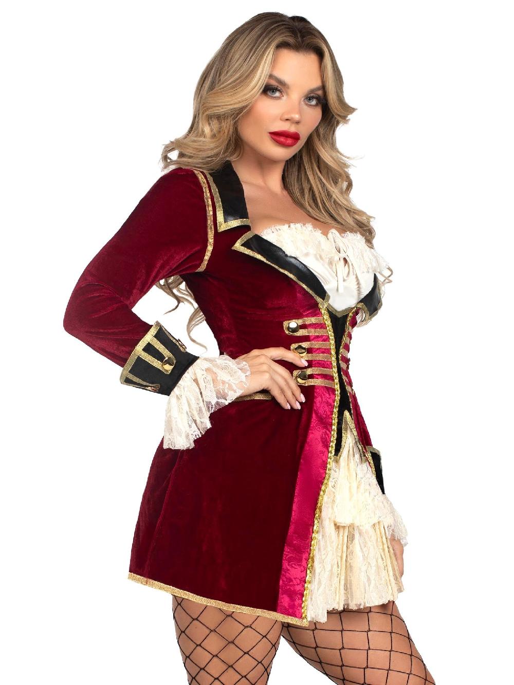 Leg Avenue Captivating Captain Pirate Costume Red