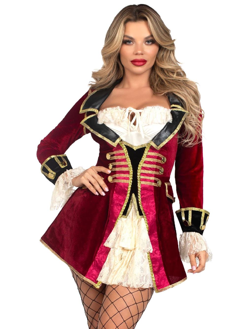 Leg Avenue Captivating Captain Pirate Costume Red