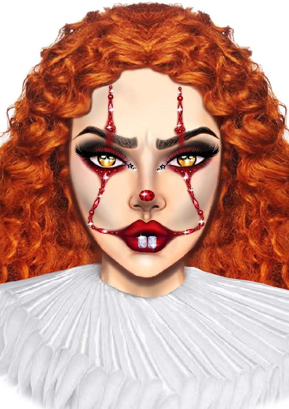 leg avenue Clown Rhinestone Stick-On Jewels Red